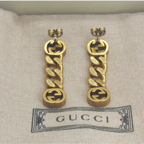 💝Auth GUCCI GG DROP  EARRINGS - Box & Dust Pouch included 💝 - Picture 2 of 4